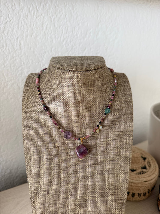 Tourmaline Nugget Necklace