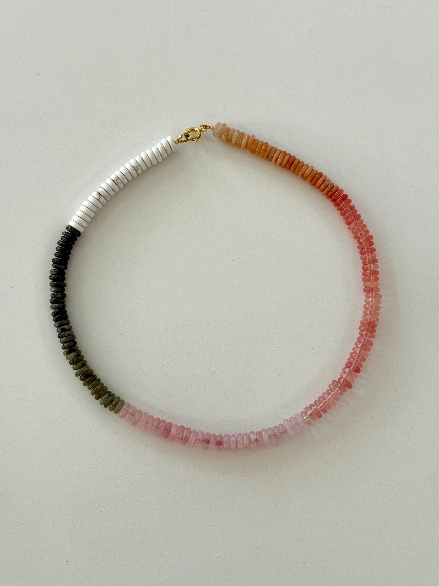 Colorblock Choker Natural Agates