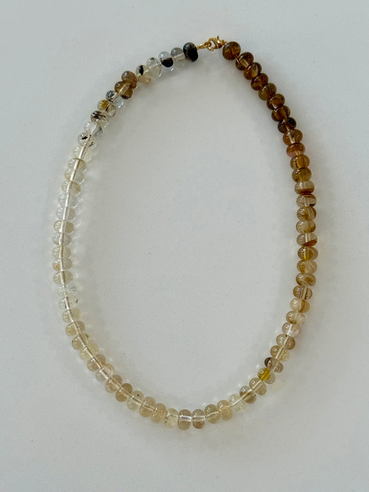 Ombre Clear and Smokey Quartz